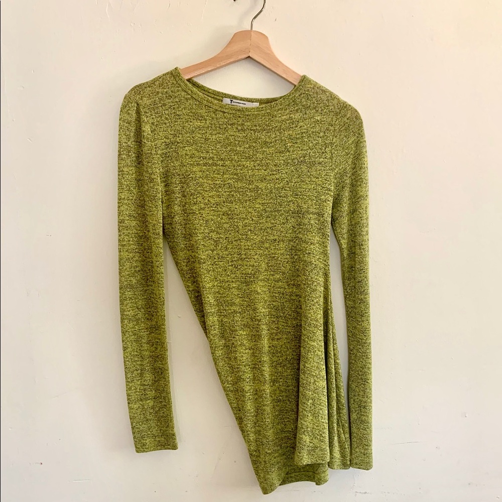 Alexander Wang chartreuse asymmetrical top